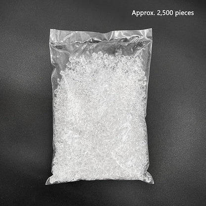 Reusable Fake Ice Cubes 2500 pcs 6 x 9 mm for Rock Crystals Treasure Gems for Table Scatters, Vase Fillers, Wedding Photography Props Vase Fillers