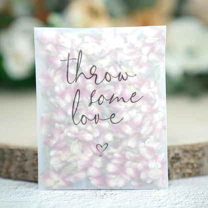 Rainbow Pana 50 Pack Prefilled Confetti Packets | Biodegradable Confetti, Dried Flower Petals | Real Flower Petals to Throw at Wedding, Glassine Bags Rose Wedding Send Off Ideas