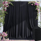 50×14ft Wrinkle Free Black Backdrop Curtain for Parties Wedding,10 Panels 5×14ft Height Soft Silky Polyester Photo Backdrop Drapes for Birthday Graduation Photography Stage Event Background Cloth