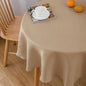 NLMUVW Round Linen Table Cloth 48 Inch, Burlap Tablecloth Textured Water Resistant Farmhouse Rustic Table Cover Decorative for Dining Kitchen Café