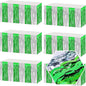 6 Pack 29 x108 Inch Silver Greenange Wave Foil Fringe Table Skirts Metallic Banner for Tinsel Streamer Garland Backdrop for Parade Floats, Mother's Day, Easter, Wedding, Birthday Party Decoration