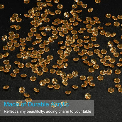 PATIKIL 4000 Pcs Wedding Table Scatter Confetti Crystals 6mm Acrylic Diamonds Vase Fillers Gems for Table Centerpiece Decorations Party Vase Beads, Coffee