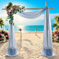 MDS Halloween Chiffon Draping Fabric - 1 Panel, 30" Wide x 75ft Long - Sheer Spooky Arbor & Canopy Drapery for Haunted House Backdrops, Party Ceilings, DIY Costumes & Themed Events - Dusty Blue