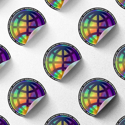 Custom Logo Stickers for Business, Personalised Branding Labels, Any Shape & Size, Waterproof, Glossy Holographic