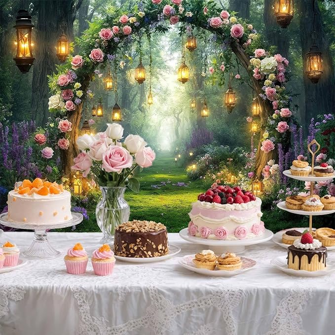 20x10ft Purple Flower Wedding Photography Backdrop Lavender Floral Wedding Bridal Photography Backdrop Anniversary Birthday Baby Shower Girl Party Banner Photo Booth Props Background Wall Decor