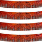 4 Pack Red Total 40 Feet Foil Fringe Garland Metallic Tinsel Banner Wall Hanging Drapes Parade Float Skirting Decorations for Trailer Mardi Gras Party Birthday Wedding Baby Shower