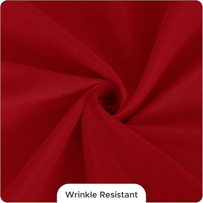 Fitable 8 Pack Rectangle Tablecloths: Stain Resistant Wrinkle Free Table Clothes, Washable Reusable Polyester Table Covers for Wedding Christmas Party Birthday Banquet Reception(Red, 60x102 Inch)