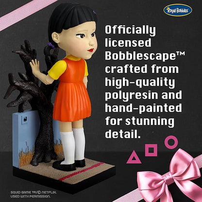 Royal Bobbles Squid Game Young Hee Doll Collectible Bobblehead Statue - 10 Inches Tall - Premium Polyresin Figure