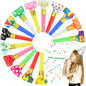 24 Pcs Party Blower Colorful Blowouts Noisemakers Birthday Blowouts Whistles for Party Favors(Colorful Paper Roll)