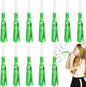 12 Pcs Glitter Noise Makers Metallic Fringed Party Blower for Adults Birthday Graduation New Years Party Favors Supplies (Green)
