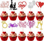 30 PCS Bride to Be Cupcake Toppers Glitter Miss to Mrs I Do Love Heart Ring Cupcake Picks Wedding Bridal Shower Cake Decorations for Wedding Engagement Bachelorette Party Supplies Multi