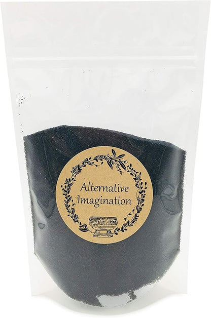 Black Sand - Fine Colored Sand for Ritual Use, Zen Gardens, Incense Burners, Smudging Bowls, Unity Ceremonies, Mandalas, Spiritual Practices, Arts & Crafts by Alternative Imagination (1 Pound)