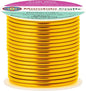 Mandala Crafts 13 Gauge Anodized Aluminum Craft Wire for Jewelry Making - 60 FT Colored Flexible Gold Tone Wire - Bendable for Bonsai Armature Crafting Sculpting