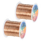 2-Rolls 0.3mm Jewelry Wire, 28 Gauge 328FT Craft Wire Copper Beading Wire for Jewelry Making/Planting/Weaving/DIY Crafting, Soft Metal Wires [100M, Copper Tone]