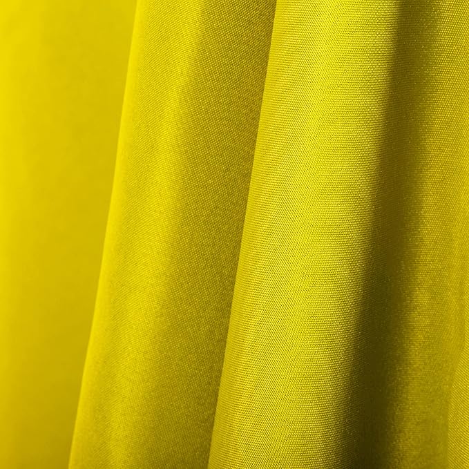 Ascoza 2pack 90x132 Inch Yellow Rectangular Tablecloth 8 Feet Table Cloth in Polyester Fabric for Wedding/Banquet/Restaurant/Parties