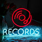 Vinyl Records Neon Sign, Neon Lights For Wall Decor, Funky Music Led Wall Decor, Aesthetic Grunge Neon Sign Room Decor -Energize Your Space With Magical Ambiance（16.5 X 12.6 inch）