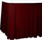 Ultimate Textile Pleat Polyester Fabric Table Skirt - Machine Washable Flame Resistant with Clips for Events, Weddings & Trade Shows, Cut & Sewn in Paterson, NJ - Cherry Red, 7' Box Pleat