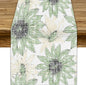 Chrysanthemum Vintage Floral Table Runner, Elegant Yellow Sunflower Spring Summer Elegant Pattern Artichokes Flower Table Runner for Party Kitchen Dining Living Room Decor, 13x108 Inch