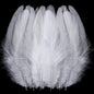 SOGUGOM White Rooster Tail Feathers - 200 pcs 5-7 inch Craft Feathers Bulk for Craft Projects, Halloween, Hats and Cocktail Table Centerpieces(White)