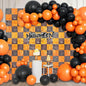 24PCS Black Orange Shimmer Wall Backdrop, Halloween Square Sequin Photo Backdrops Panel, Glitter Wall Background for Halloween, Birthdays, Weddings, Christmas, Engagements, Party Decor (4FTx6FT)