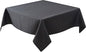 Biscaynebay Textured Fabric Square Tablecloths 54x54 Inch, Black Water Resistant Spill Proof Table Cloth Small Card Folding Table Covers for Dining, Kitchen, Wedding and Parties, Machine Washable