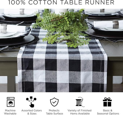 DII Woven Basic Tabletop Collection Chevron Table Runner, 15x72, Tango Red