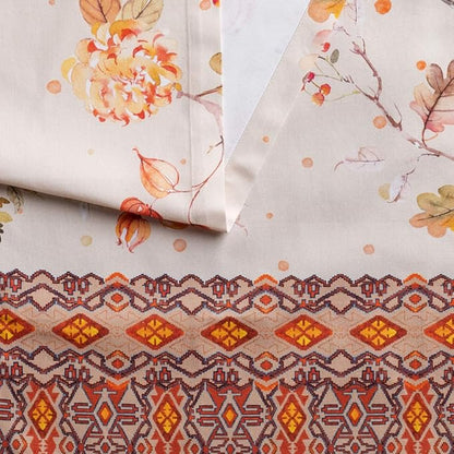 Maison d' Hermine Table Runner 100% Cotton Single Layer Table Runners 90 inches Long for Thanksgiving Christmas Decorations Home Kitchen Dining Party Wedding (Kelim - Prairie, 14.5" x 90")