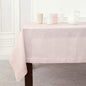 Solino Home Pink Linen Tablecloth 52 x 52 Inch - 100% Pure Linen Square Table Throw - Classic Hemstitch, Machine Washable Table Cloth for Halloween