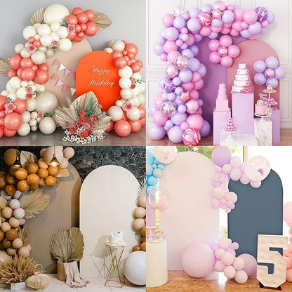 Wedding Arch Cover Spandex Arch Backdrop Cover (4FT,5FT,6FT) Set of 3 Arch Stand Cover Arch Covers Stretchy Backdrop for Wedding Birthday Party Decoration Baby Shower (White)