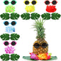 6 Sets Hawaiian Table Centerpieces Pineapple Luau Party Table Decorations Tropical Decor for Beach Summer Party