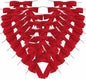 50pcs 2-1/2" Red Satin Ribbon Bows with Twist Ties for Gift Wrapping Packing Christmas Decoration (Red)