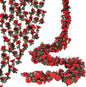10 Pcs 82FT Flower Garland, Artificial Rose Garland Flowers Plants Fake Flower Hanging Rose Ivy, Birthday Party Valentine's Day Wedding Wall Arch Decor（Red）
