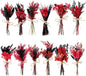 10/12/24/36 Pack Mini Dried Flowers for Vase Wedding Various Mini Bouquet Dried Small Wildflowers Natural Flowers Bulk for Crafts DIY Decor (12, Halloween Color3)