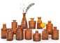 12Pcs Glass Bud Vase Set, Small Dark Brown Flower Vase for Centerpieces, Bud Vases in Bulk, Mini Vintage Vase for Rustic Wedding Decorations（Amber）