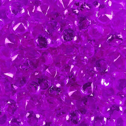 Super Z Outlet Acrylic Color Faux Round Diamond Crystals Treasure Gems for Table Scatters, Vase Fillers, Event, Wedding, Birthday Decoration Favor, Arts & Crafts (1 Pound, 240 Pieces) (Purple)