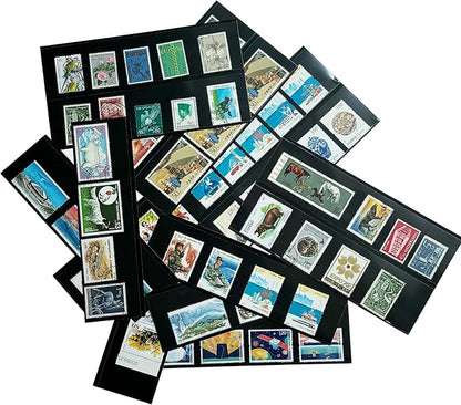 Philatelic Display Black Card Stamp Cover Stamp Collection Stamp Storage philatelic Album Stamps Collector Stamp Collecting Supplies Stamp Sleeves Stamp (2 Row Stamp Protective Cover 18 pcs)