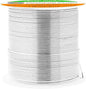 Mandala Crafts 22 Gauge Anodized Aluminum Craft Wire for Jewelry Making - 100 FT Colored Flexible Silver Tone Wire - Bendable for Bonsai Armature Crafting Sculpting