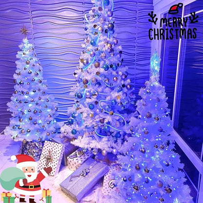 YEGUO 165ft 500 LED Blue Christmas Lights Outdoor Waterproof, Clear Wire String Lights Indoor Plug in, 8 Modes Twinkle Tree Light for Xmas Party Garden