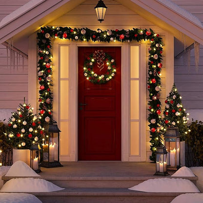 Battery Operated Starry Lights - 18FT 50 Micro LEDs, Warm White (2 Pack) for Christmas Tree, Wreath, DIY, Wedding