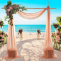 MDS Halloween Chiffon Draping Fabric - 1 Panel, 30" Wide x 40ft Long - Sheer Spooky Arbor & Canopy Drapery for Haunted House Backdrops, Party Ceilings, DIY Costumes & Themed Events - Coral Peach