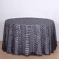 Efavormart 120" Black Sparkly Sequin Geometric Tulle Round Tablecloth