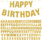 TaoBary 112 Pcs DIY Letter Kit Glitter Customizable Banner Letters Include 107 Letters and Numbers 3 Rope and 2 Needles for Birthday Halloween Christmas Wedding Valentine Party Decor(Gold)