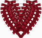 50pcs 2-1/2" Burgundy Satin Ribbon Bows with Twist Tie Bows for Christmas Gift Packing&Wrapping (Burgundy)