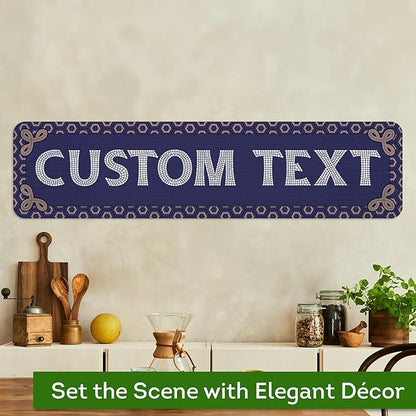 Custom Sign, Custom Street Sign, 11 Font Colors, 13 Font Styles, 4 Hole Options, 22 Sizes, 8x32 Inches, Rust Free DiBound, Fade Resistant, Made in USA by My Sign Center (Fauxsaic 1)