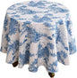 patdrea Designer Vintage Linen Small Round Tablecloth,Cya Ancient Castle and Manor Pattern Tablecloths,Elegant Table Cover Decor for Kitchen Dining Christmas,Thanksgiving,Diameter 55"-Lucerne a