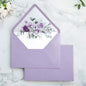 PONATIA 50PCS A7 Euro Flap Envelopes, 5.25 x 7.25'' Lilac Flowers Liner Envelopes for 5x7 Weddings Invitations, Photos, Postcards, Greeting Cards, Christmas Gift Cards, Acrylic Mailing