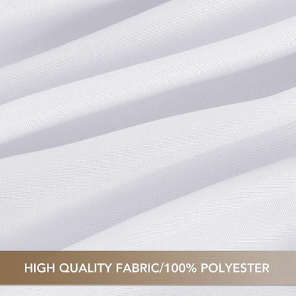 sancua White Square Tablecloths 54x54 Inch, 2 Pack - Fabric Table Cloth for Square or Round Tables, Washable Polyester Table Cover for Dinner, Holiday Party, Decorative Display Tables