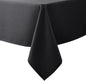 Biscaynebay Textured Fabric Tablecloths 52x70 Rectangular, Black Water Resistant Spill Proof Tablecloths for Dining, Kitchen, Wedding and Parties, Machine Washable