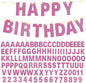 TaoBary 112 Pcs DIY Letter Kit Glitter Customizable Banner Letters Include 107 Letters and Numbers 3 Rope and 2 Needles for Birthday Halloween Christmas Wedding Valentine Party Decor(Pink)