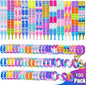 200Pcs Pop Bracelet, Party Favors for Kid, Pop Wrist Strap Fidget Toys Pack,Fidget Toys for Girils Boys, as Gifts for Easter Chrismas,Classroom Prizes for Students